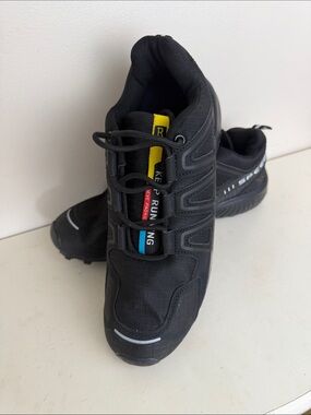 (2223) Keep Running Speed 4, Black Athletic Running Shoes, Size: 9.5